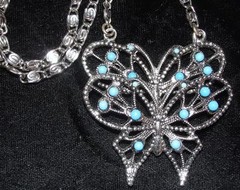 Vintage Retro Edlee Butterfly Pendant Necklace