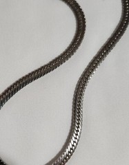 925 Sterling Silver Herringbone Chain Necklace Vintage 20.25″ 24.87g 5.2mm