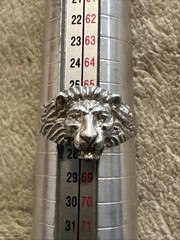 Vintage Lion Head Ring Sterling Silver King of The Jungle Brutalist Size 11.75