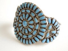 Bracelet 925 Sterling Silver Petit Denim Lapis Larry Moses Begay Zuni 1.3oz/1