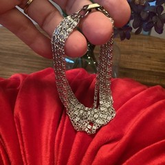 Vintage 70s CELEBRITY Silver Tone 12 Strand Bracelet