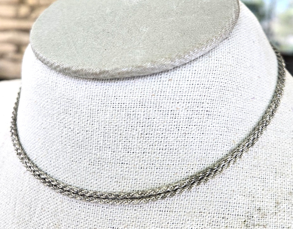 Vintage 925 Italy HAN Rope Chain Necklace 29.5″ 9.61 Grams