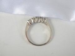 Vintage Sterling Silver 925 Diamonique CZ Stack Band Ring Size 9