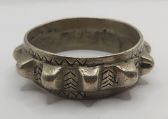 Vintage Amazigh Berber Silver Color Solid Bracelet Tribal Moroccan Cuff Ethnic