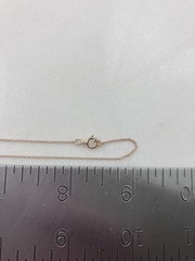 Vintage 925 Sterling Silver Rose Gold Dainty Necklace Chain 18”