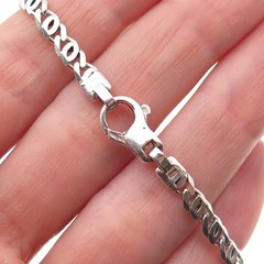 925 Sterling Silver Vintage Italy Anchor Mariner Link Bracelet 7.5″