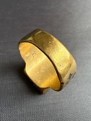 Vintage Moroccan Tuareg Brass Ring Large Berber Sahara Handmade Ring Size 12 US