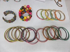 67pc Maximalist Jewelry Bundle Eclectic Mixed Media, Rainbow Beads, Summer Pride