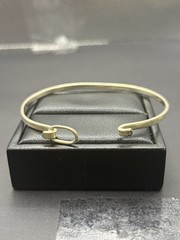 Vintage Sterling Silver Hook 7″ Clasp Bangle Bracelet 10 Grams Mexico F24