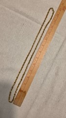 Vintage Monet Textured Chain Link Necklace Gold Tone 29in Signed