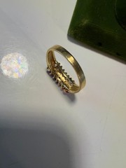 Vintage SOLID 14KT Gold Stamped Ring Size 7.5 Bow 3.51g New Old Stock!