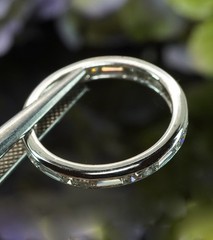 Vintage Platinum Baguette Round Diamond Eternity Ring Band VS-G Size 5.5
