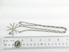 Vintage Sterling Silver Pale Purple Sapphire Star Pendant Necklace 7.6g 24 Inch