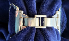 VTG Brighton Etched Flowers Wide Panels Bracelet Silver Plate, Customizable