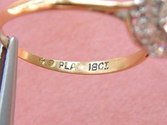 ANTIQUE VICTORIAN .49ctw TRANSITIONAL DIAMOND 18K PETITE CLUSTER RING c1900
