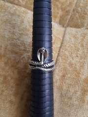 Vintage Cobra Snake Ring Size 8 1/4 Snake Reptile Lover Biker Ring