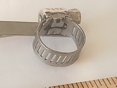 VINTAGE Ideal 6202 Hose Clamp Silver Tone Tie Bar Clasp Clip