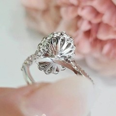 2Ct Oval Cut Lab Created Diamond Halo 14K White Gold FN Engagement Wedding Ring