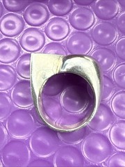 ❤️Vintage Mexico 925 Sterling SIlver Unique Look Abstract Ring sz 7 (1)