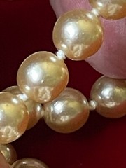 Vtg X-Long Strand Simulated Individual Knotted Pearl Necklace No Clasp 60″