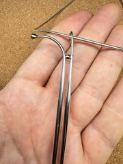 Rare Signed Vintage Modernist Brutalist Sterling Silver 14k Pendant Necklace!!