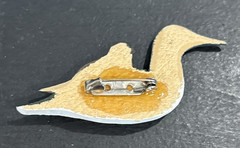 Lot 7 Duck Themed Jewelry Wood Pins 1 Leather Money Clip JJ Pin Faux Scrimshaw