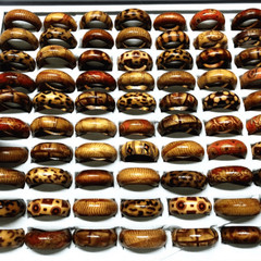 50pcs Mixed Styles Finger Rings Men Women Fashion Natural Wooden Rings Party
