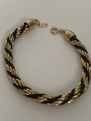 Vintage TRIFARI Bracelet Yellow Gold Tone 7 2/4 In (33)