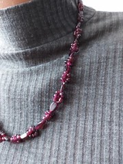 Beads vintage USSR natural stone Garnet Almandine 54 cm