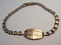 Vintage World War II-era Sterling Identification Bracelet 6 3/4″ Long