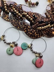 35x Vtg-Now Chunky Mixed Jewelry Lot – Wood Bone Stones Tribal Necklace Earrings
