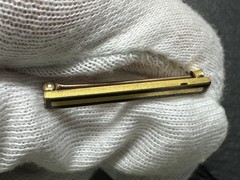 3 UNIQUE VINTAGE LINGERIE PINS: SILVER TONE + SHELL, GOLD & BLACK, GOLD M212