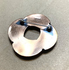 Vintage Renoir Signed Modern Art Brooch Copper