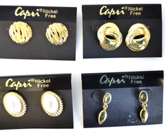 VINTAGE CAPRI POST PIERCED EARRING LOT OF 8