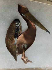 One Of A Kind Vintage Pelican Brooch Metal Recycled Yan’s Art Studio Beautiful