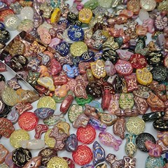 1.7oz Vintage Now Bulk Jewelry bead Lot ALL Brand New Untested 200+Mix and Match