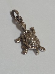 Sterling Silver ~ Turtle Charm ~ Terrapin ~ Nice Detail ~ VINTAGE