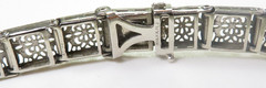 Antique 1920’s Diamond Filigree Bracelet Platinum 14KW 8″x 3.04″ EGL USA 11.8Gms