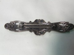 …Vintage/Antique Silver Tone Etruscan Style Brooch…