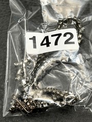 Vintage Rhinestone Crystal Necklace Silver Tone Crystal 16 – 18”