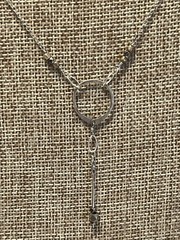ESTATE ONE OF A KIND OOAK ARTISAN STERLING SILVER 925 CIRCLE “Y” NECKLACE 18”