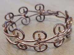 Vintage Spiral Bracelet Copper Alloy Metal Swirl