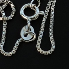 Ethnic Necklace Vintage Sterling Silver Blue Tribal Folk Crescent Artisan Boho