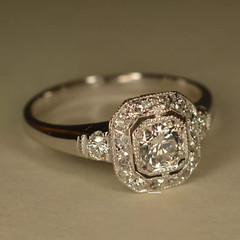 Art Deco Vintage 2.00Ct Round Cut Lab Created Diamond Engagement 925 Silver Ring