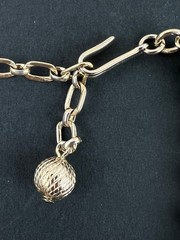Vintage Crown Trifari Ball Bead Textured Gold Tone Chocker 14.5-16” Necklace
