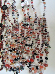 LOT 9 Wearable CHUNKY Semi-Precious Stones bead abalone seed necklace 2.61 lbs