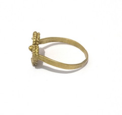 Handmade Enchanted Clover Ring Copper For Women Golden Clover Charm Design