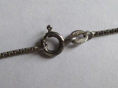 30in long 4.6g STERLING SILVER ITALY 925 BOX CHAIN NECKLACE VINTAGE