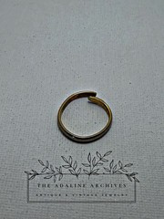 Vintage Silver Tone Bypass Ring – Minimalist Adjustable Band – Stackable 1.6g