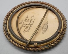 c1890s MOURNING BROOCH w/ Original Photo Deceased Antique Dead Photograph